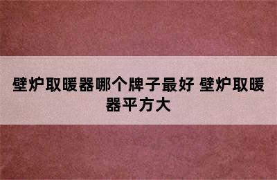 壁炉取暖器哪个牌子最好 壁炉取暖器平方大